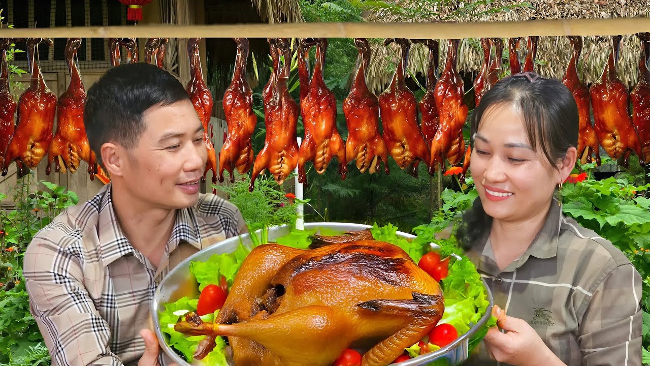 How to Make Peking Duck - Cooking with Family - Living with Nature - Gardening | Ly Phuc An🦆