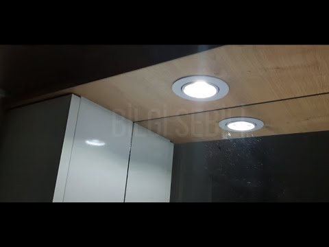 Video: Banyo Için Su Geçirmez Lambalar (78 Fotoğraf): LED Ve Spot Modeller