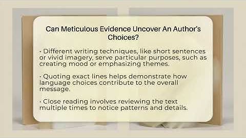 Can Meticulous Evidence Uncover An Author