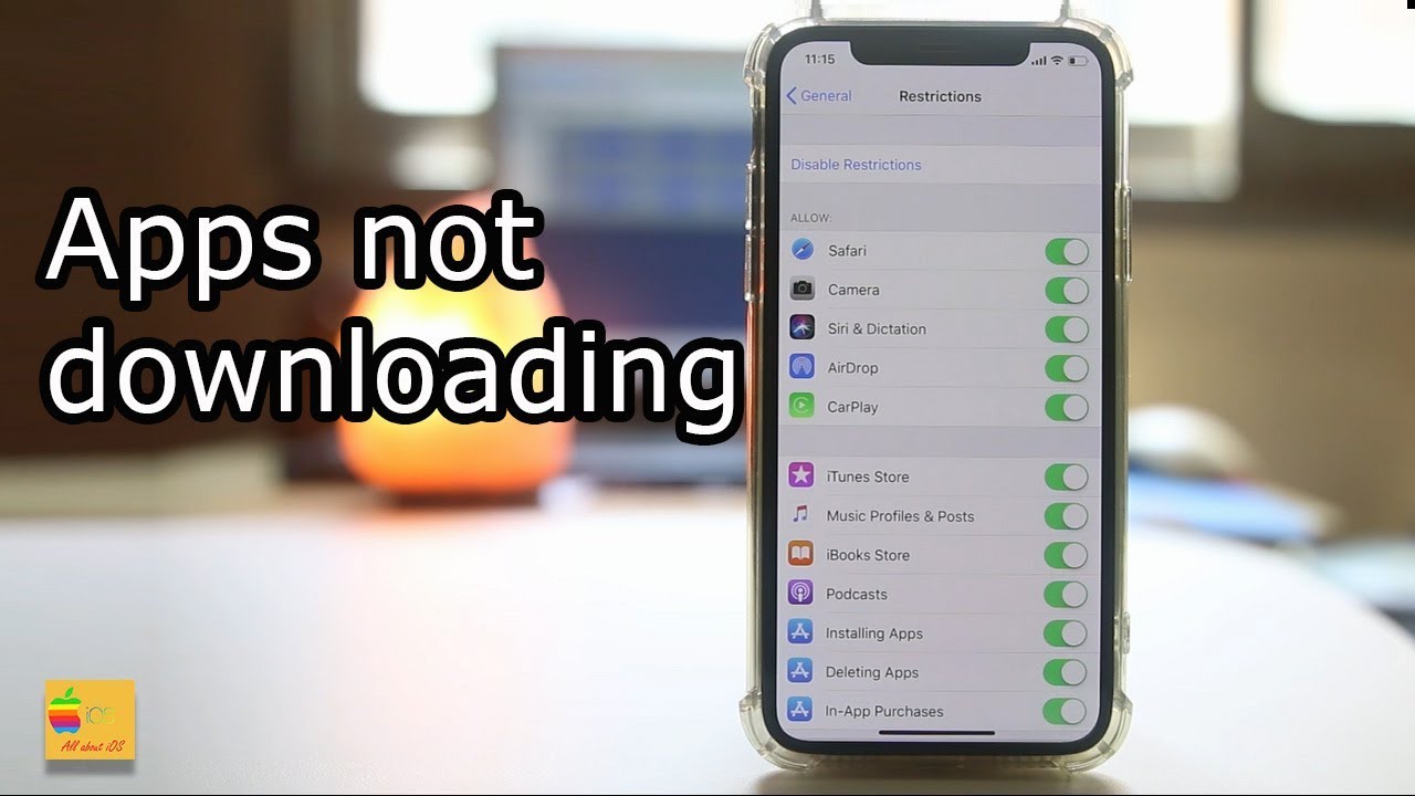 new iphone not downloading apps