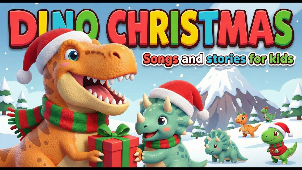 🦖 Dino Christmas Songs for Kids 🎄 | Holiday Musical Special | 3D ...