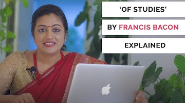 Of Studies By Francis Bacon |  Explanation |  English Literature Lessons