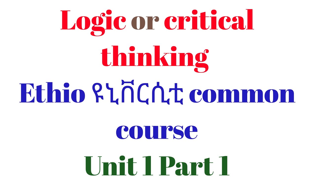 logic and critical thinking exam pdf