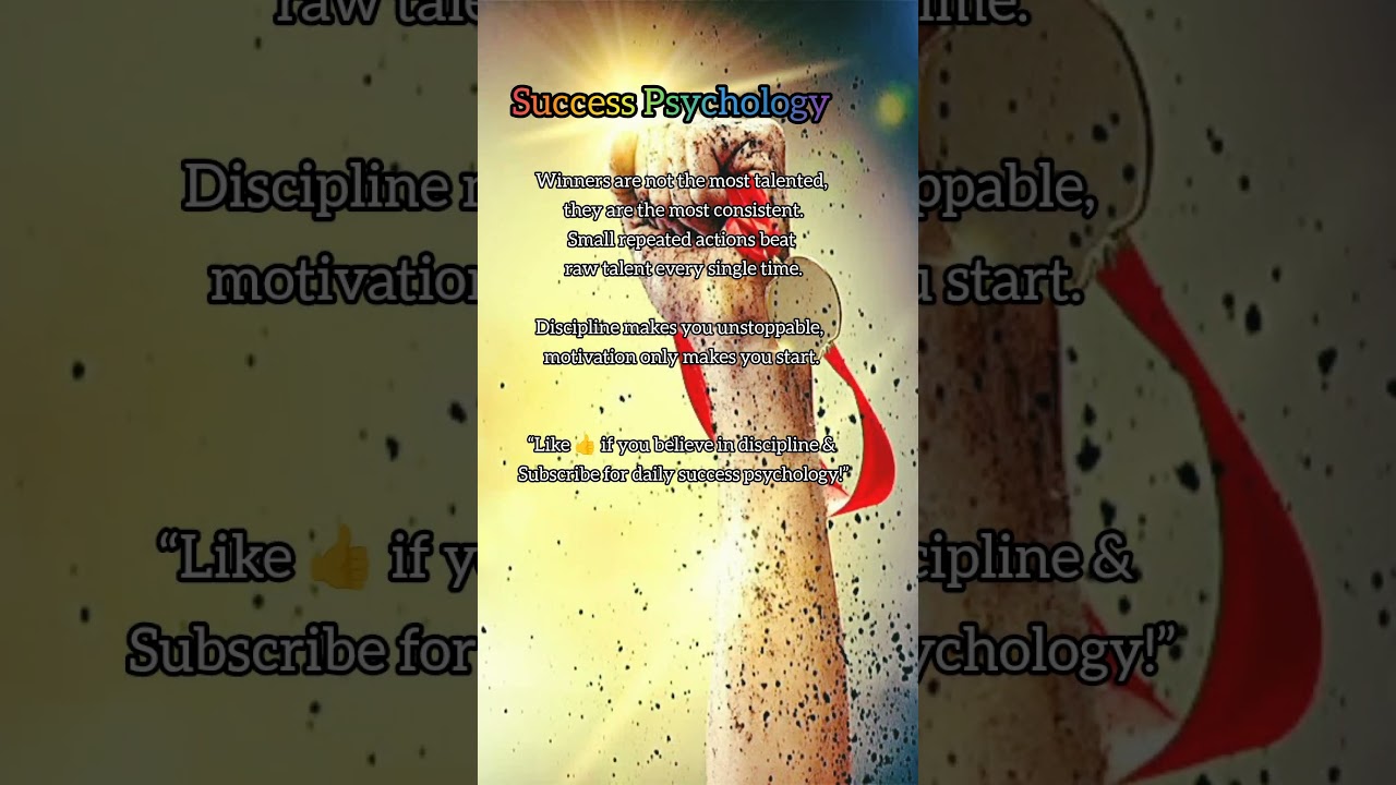 Discipline Over Talent 💪 | Success Psychology