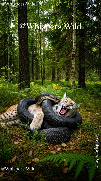 Unlikely Animal Friendship Honey Badger Saves Bobcat from Cobra Attack #wildlife #forest #snake
