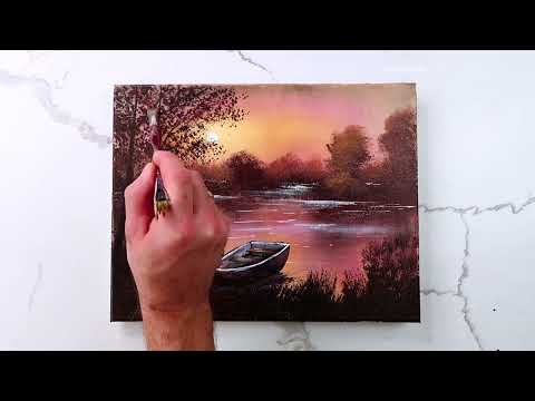 Evening on the Lake | Landscape Painting | Easy for Beginners