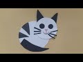 Cat Paper Art عمل قطة بالورق طريقة سهلة جدا 