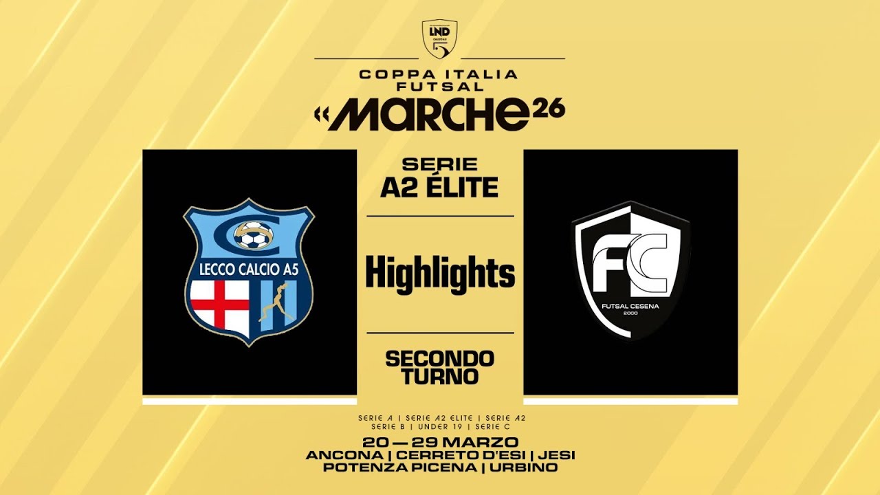 Lecco-Futsal Cesena 3-4 | Gol e highlights | Coppa Italia Serie A2 Élite 2025/2026 | Secondo turno