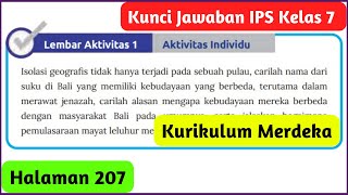 Kunci Jawaban IPS Kelas 7 Halaman 207 Lembar Aktivitas 1 Aktivitas Individu Isolasi Geografis screenshot 4