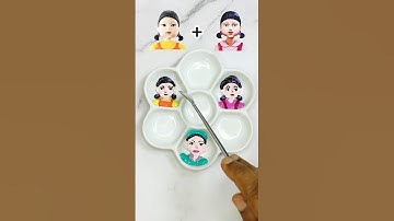 Guess The Final Color(Squid Games 3 Part 5) #satisfying #relaxing  #squidgame  #art