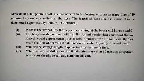 #2 Queuing Theory - Model 1 and Model 2 problems