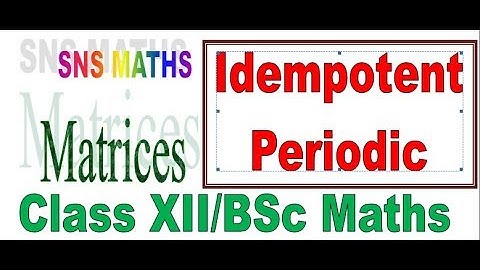 Idempotent and Periodic Matrix I Matrices