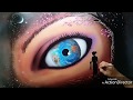 Spray Paint Art -Asian eye -Earth-paint brush-by Antonipaints art