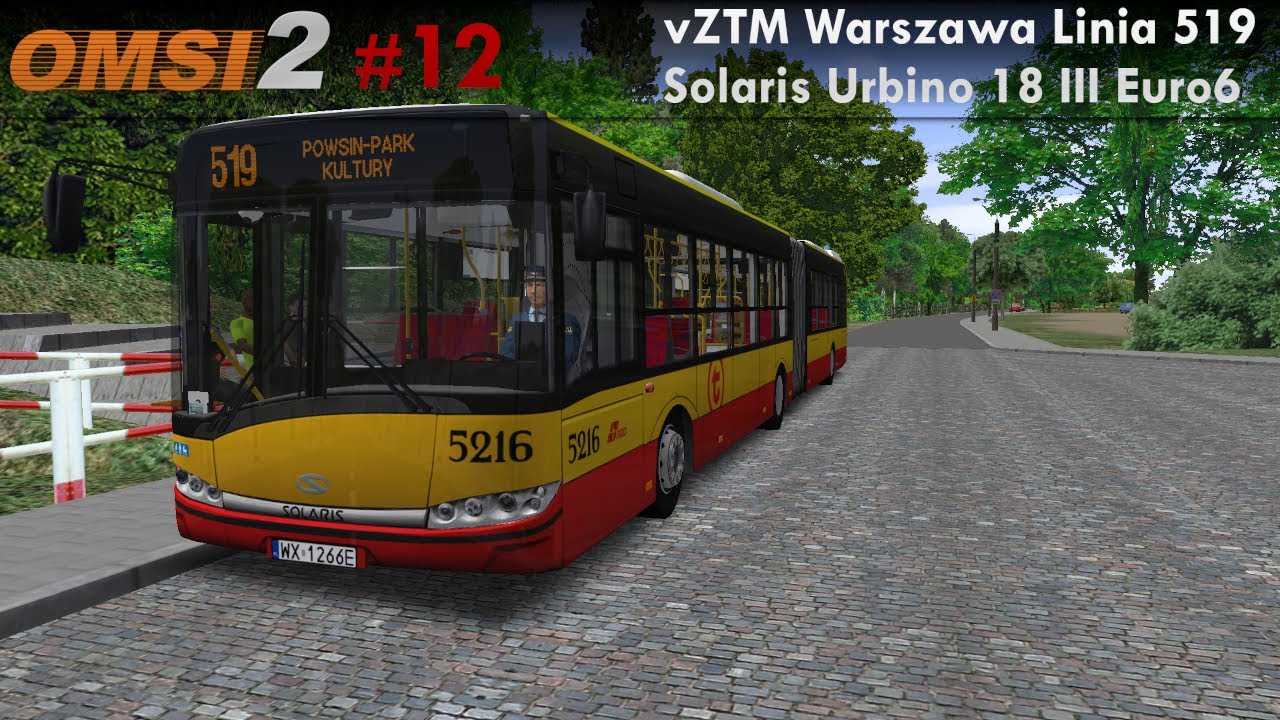Omsi 2 #12 | VZTM Warszawa Linia 519 | Solaris Urbino 18 III Euro6 #5216