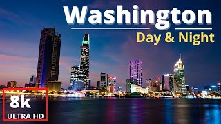 WASHINGTON , MANHATTAN - BEST OF WASHINGTON DC Sunset Drive  8K