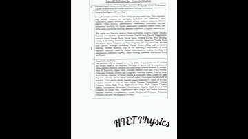 HTET Physics Syllabus || PGT Physics 2025|| HTET Exam || #compitetiveexams