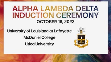 Alpha Lambda Delta Induction Ceremony