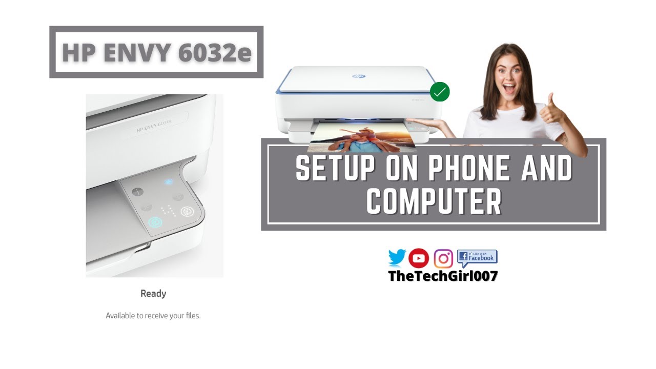 HP ENVY 6032e wireless SETUP ON MOBILE AND DESKTOP PC - YouTube