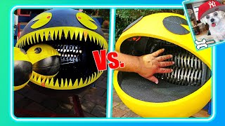 2 Pac Man Shredders! Pac Man and Monster Pac Man  Satisfying Reaction by @ChopsicleTheDog