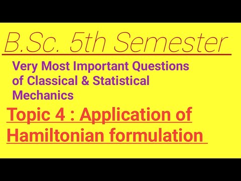 Application of Hamiltonian