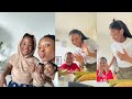 Cooking breakfast for daddy with my toddlers help  family couple motherhood