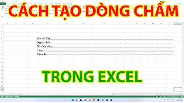 Cách Tạo Dấu Chấm Trong Excel