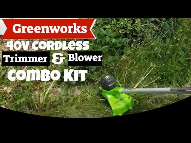 Greenworks 40V Cordless String Trimmer & Blower Combo Pack Stba40b210