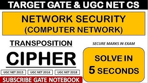 TRICKS To Solve Transposition Cipher in 5 Seconds (N/w Security)-GATE/UGC NET(Contact@8368017658)
