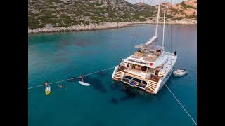 Walkthrough aboard Catamaran SERESSIMA in Greece Boat Show 2024