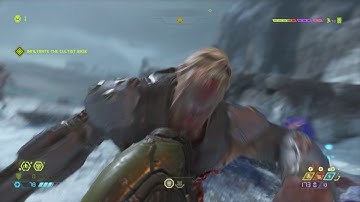 DOOM Eternal - Chapter 3 Cultist Base: Arena Battle Outside: Super Shotgun Mancubus Gameplay (2020)