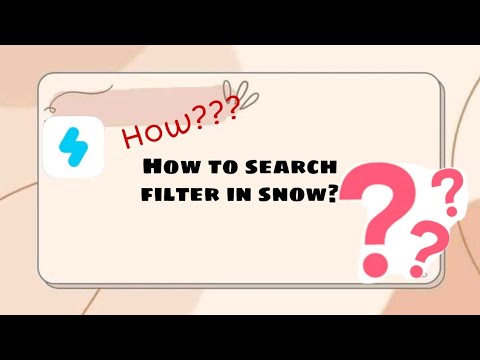 How to search filter in snow?