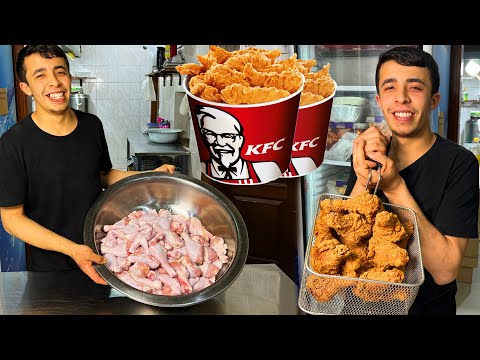 Making the famous KFC from chicken legs at home conditions.