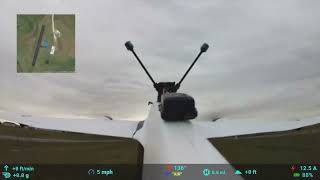 ATOMRC Swordfish INAV autoland function with about 8 knots of wind.