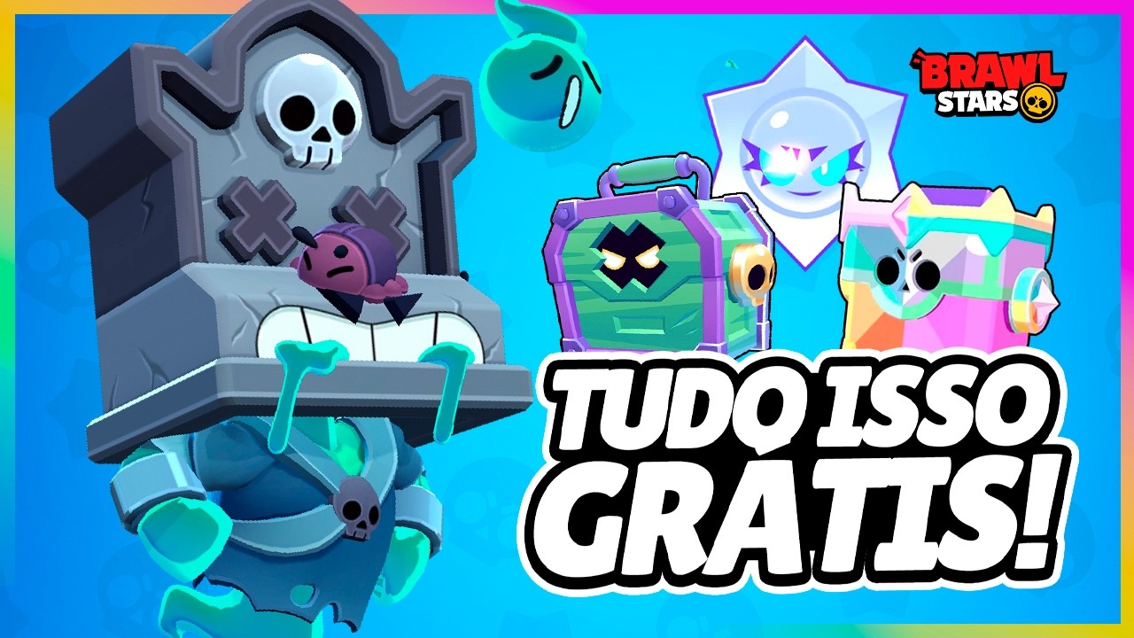 INSANO, TUDO GRÁTIS! SKIN, CAIXA CAIXÃO, ULTRA CAIXA, ULTRA DROP e MUITO MAIS no BRAWL STARS