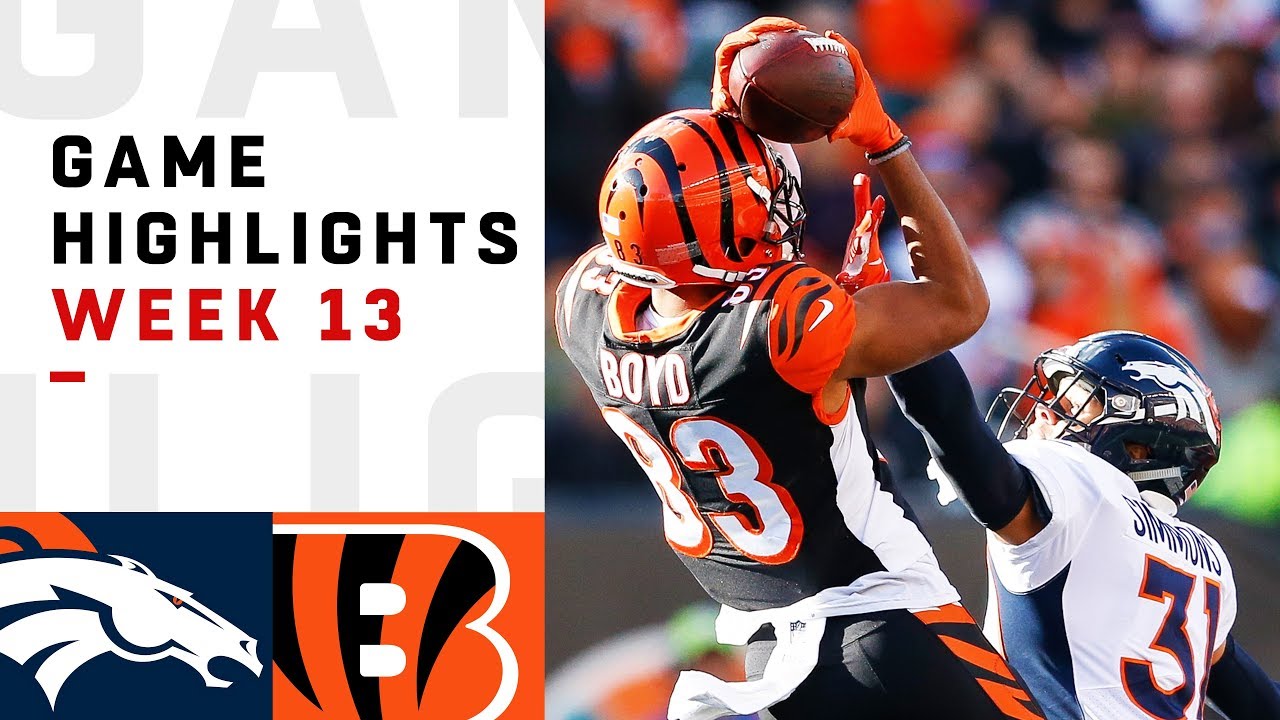Broncos vs. Bengals Week 13 Highlights | NFL 2018 Realtime YouTube Live ...