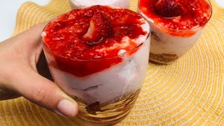 3 minutes strawberry mousse recipe, best strawberry dessert idea