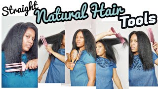 Hair Tools that I use to Maintain Straight Natural Hair - From Curly to Straight Natural ➿️