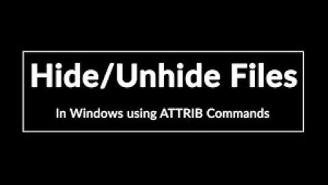 How to Hide and Unhide the Files and Folders Using Attrib Command in CMD in Hindi