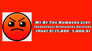 My By The Numbers List (Vengefully Despairing Edition) (Part 3)