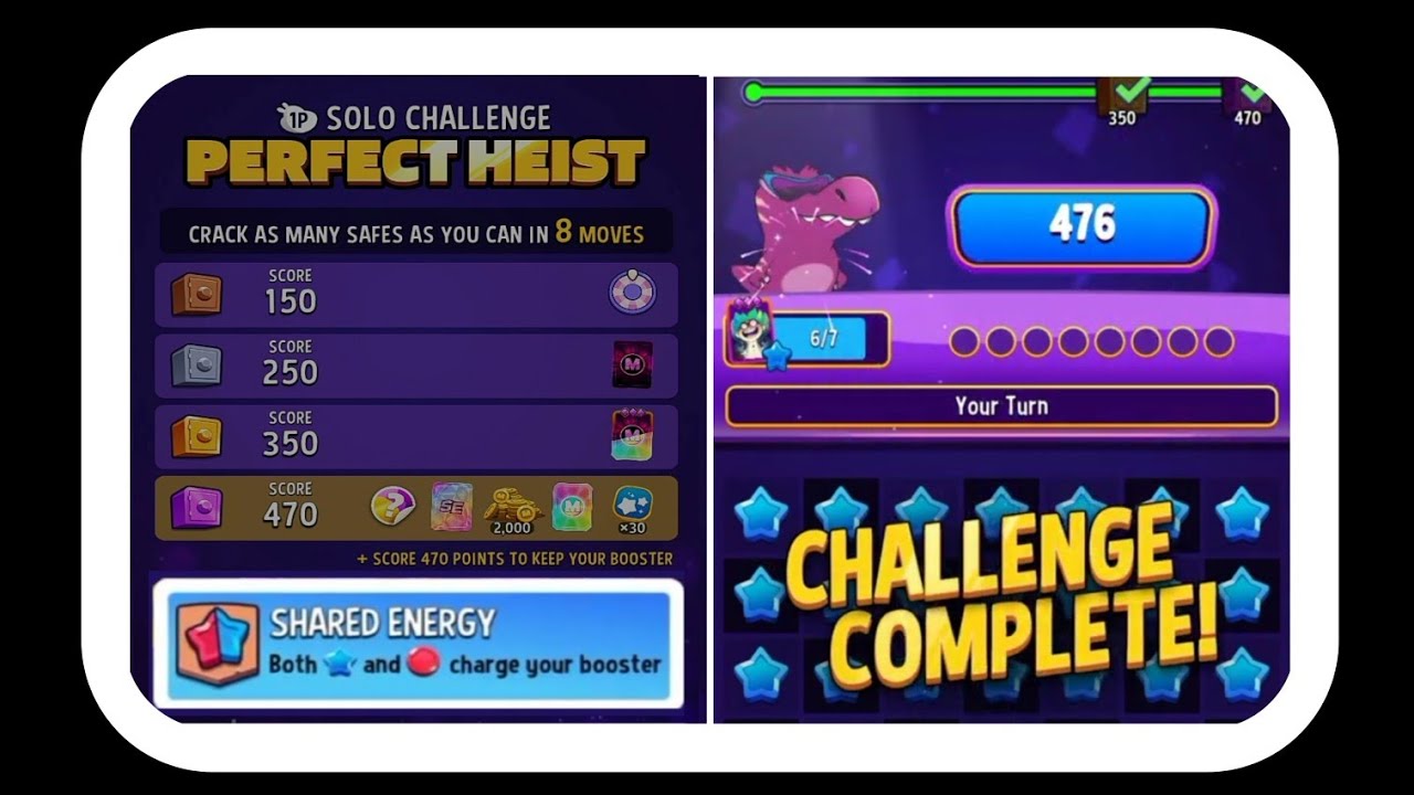 LATEST SOLO CHALLENGE Perfect Heist (Shared Energy) Doctor Color Gameplay | Match Masters