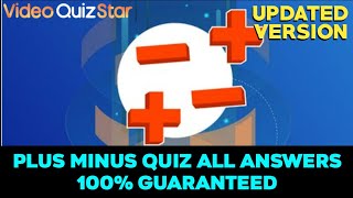 Plus Minus Quiz||Find The Correct Sign Quiz 100% Answers By Video Quiz Star