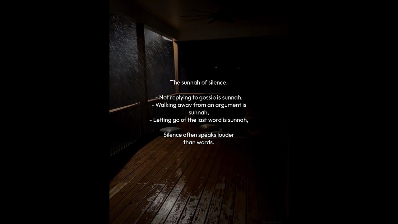 Silence isn’t weakness — It’s Sunnah 💌 