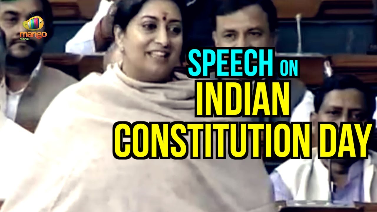 Smriti Irani Speech On Indian Constitution Day | Lok Sabha ...