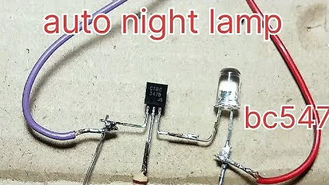 Automatic night lamp project #LDR #LED #bc547 #transistor #resistance #electronic