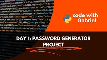 Day 1: Password generator project #beginnerpython #codewithgabriel #learnpython
