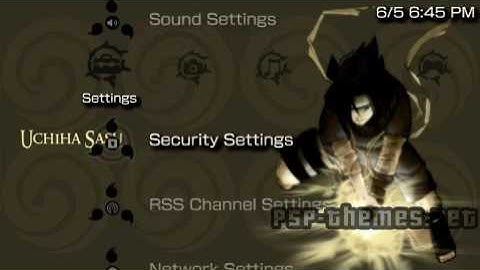 PSP Theme Naruto Sasuke PSP-Themes.NET