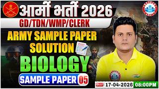 Army Bharti 2026 | Army GD Biology Sample Paper Solution | Bio For Army GD/TDN/WMP/Clerk