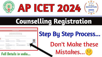 AP ICET 2024 Counselling Registration Process - Step by Step Fee Payment Process