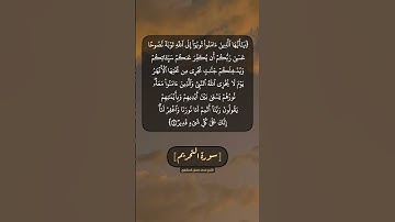 سورة التحريم الآية ٨ بصوت الشيخ محمد صديق المنشاوي