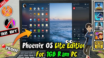 (New) Phoenix OS Lite Edition For 1GB RAM PC | NO GRAPHICS CARD | NO VT | 32 Bit | Dual Core PC